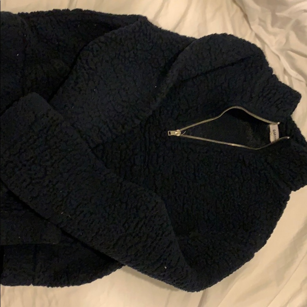 Navy blue courter zip